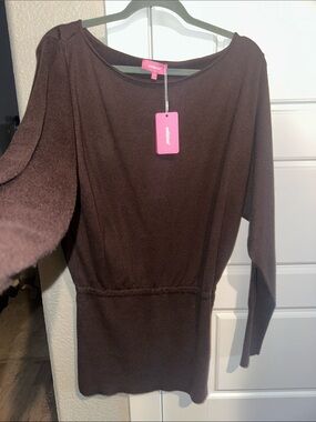 Brown Edikted Knit Long Sleeve Top